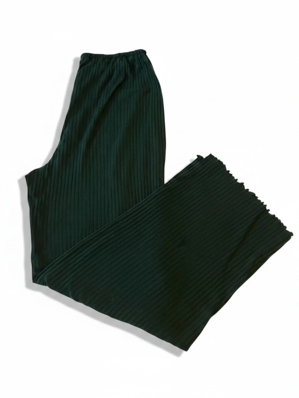 Old Navy Dark Green Ribbed Knit Pant w Drawstring Waist/Size Women’s Medium
